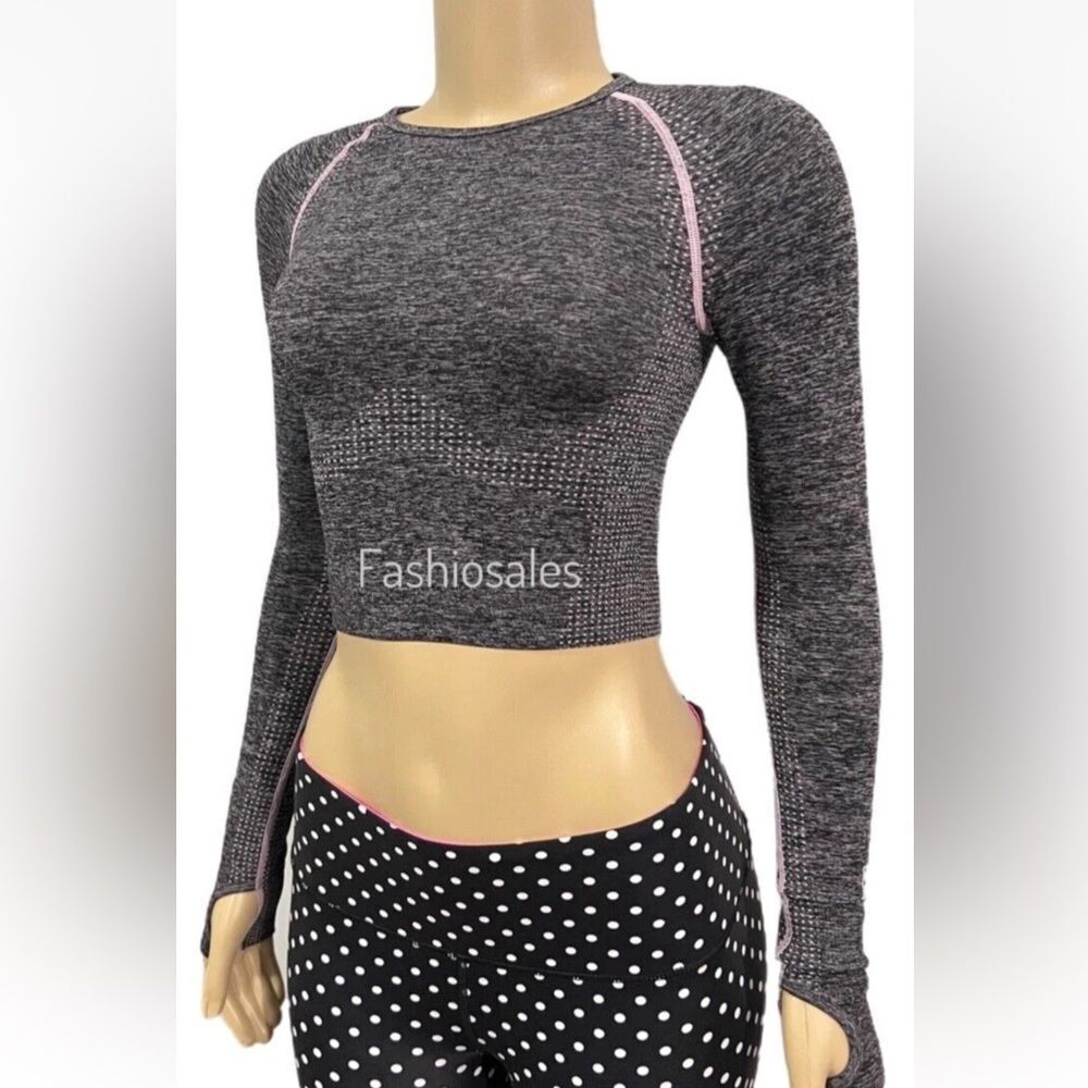 Victorias Secret Pink Sport Seamless crew neck long sleeve top XSmall